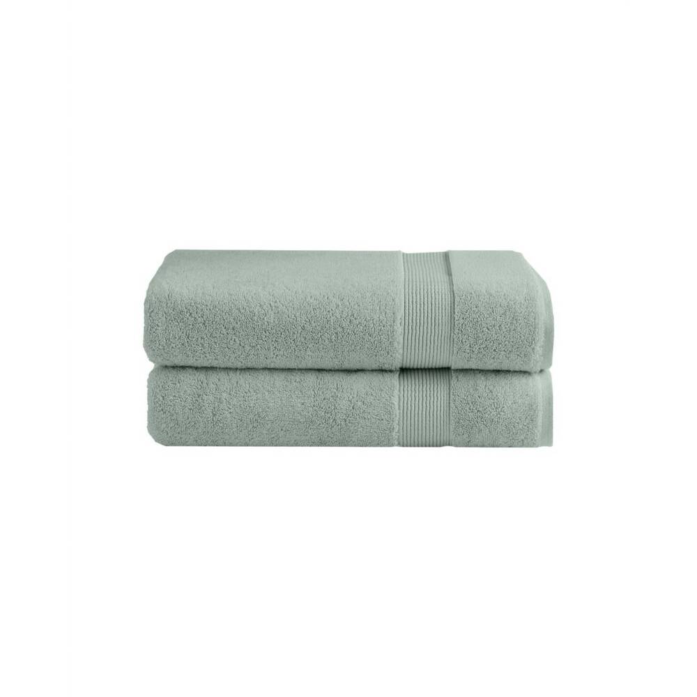 NEW UNDER THE CANOPY classic organic 2-piece bath towel set in lichen